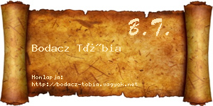 Bodacz Tóbia névjegykártya